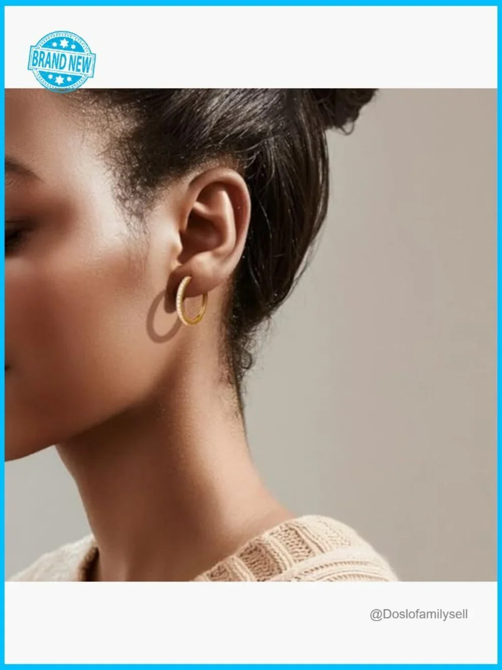 14K Gold Hoop Earrings with Cubic Zirconia Elegant Stackable Sizes 12-25mm
